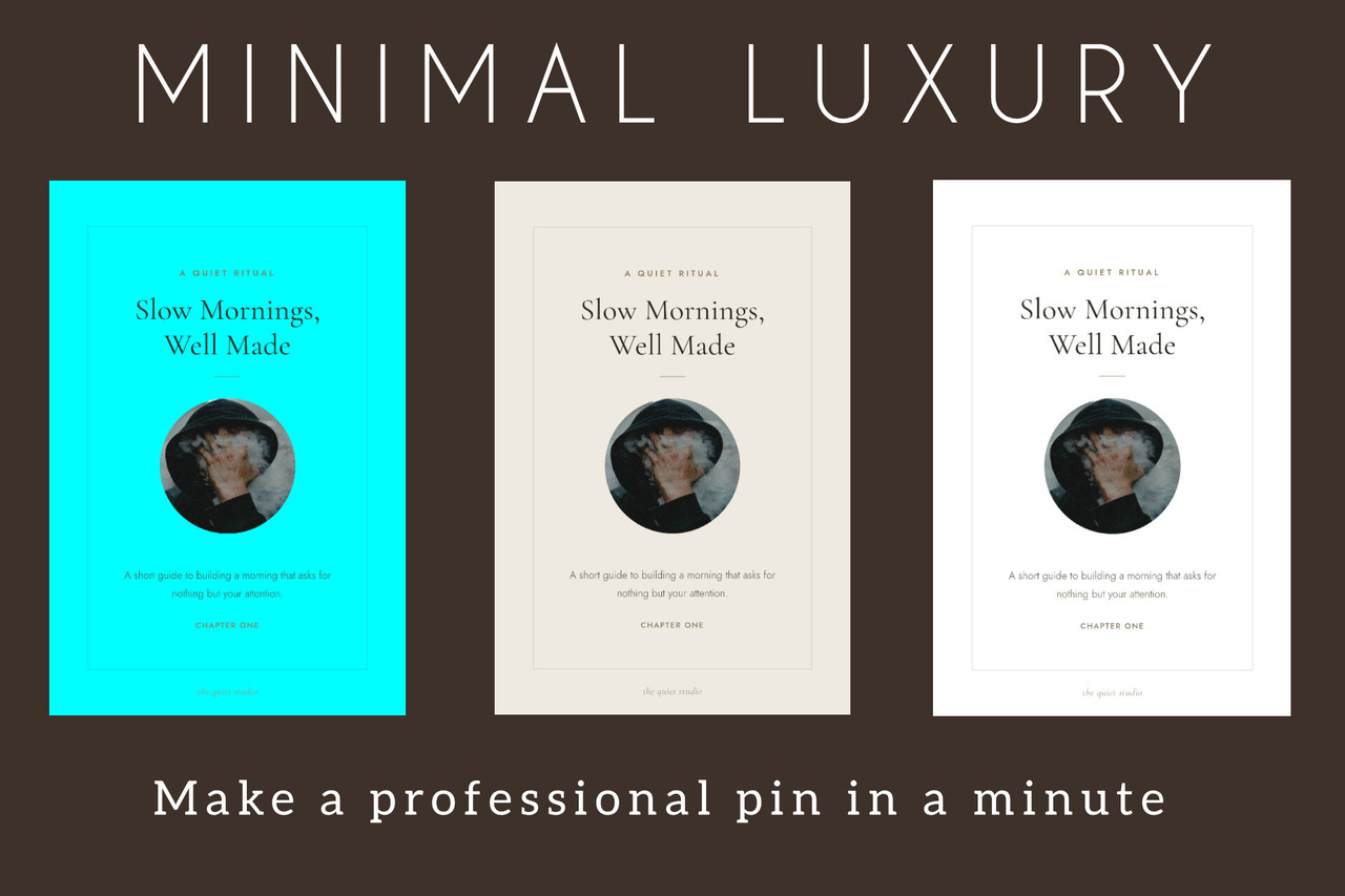 Free Minimal Luxury Pinterest Template cover
