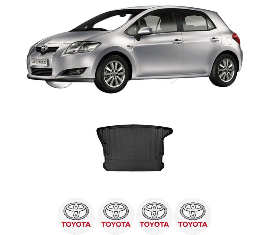 Tavita Portbagaj TOYOTA AURIS (_E15_) din 2006-2012, Protectie Portbagaj Auto, 4x Stickere auto cu TOYOTA
