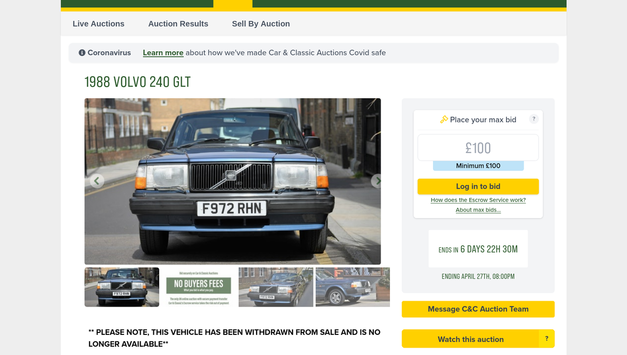 Screenshot_2021-04-20 1988 Volvo 240 GLT For Sale By Auction Car And Classic