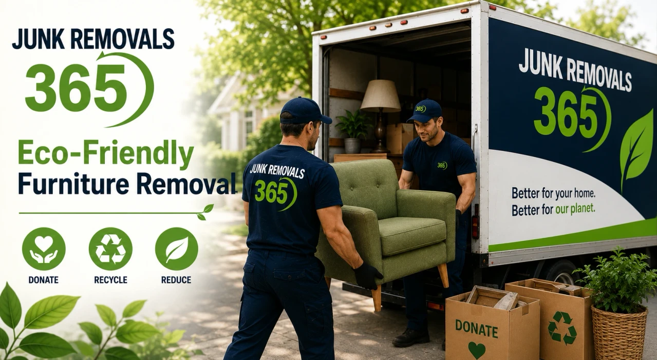 Eco friendly furniture removal sorting during a nationwide cleanout