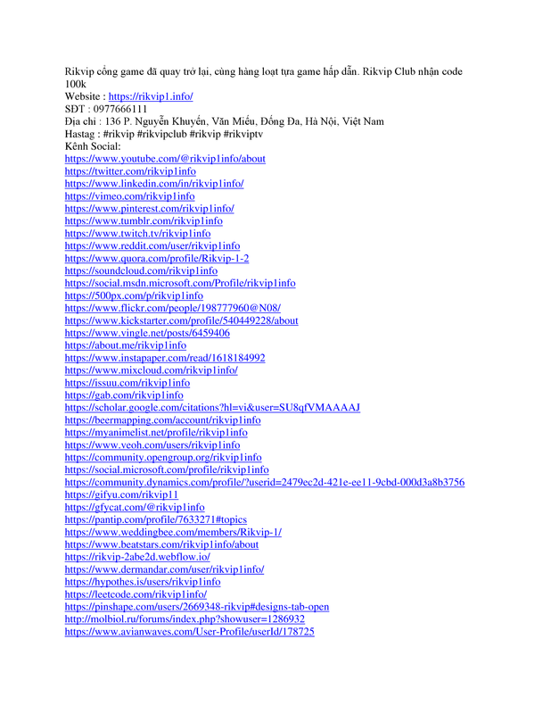RikVIP - Cổng Game Tài Phiệt Mỹ RikVIP Club
