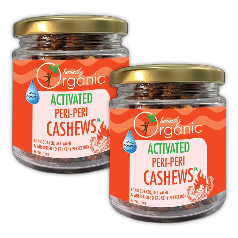 Activated Sprouted Peri Peri Cashews Jar of 100 GM