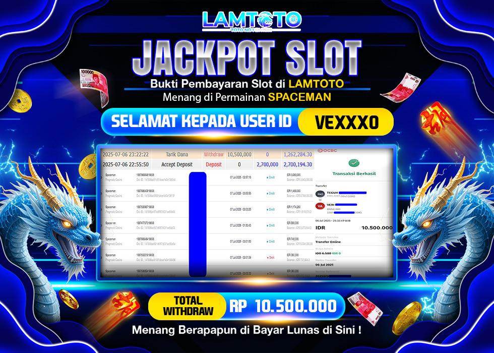 BUKTI JACKPOT LUNAS LAMTOTO