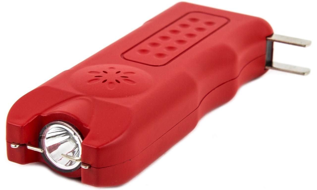 POLICE Stun Gun Max Volt Rechargeable With LED Flashlight + Siren Alarm