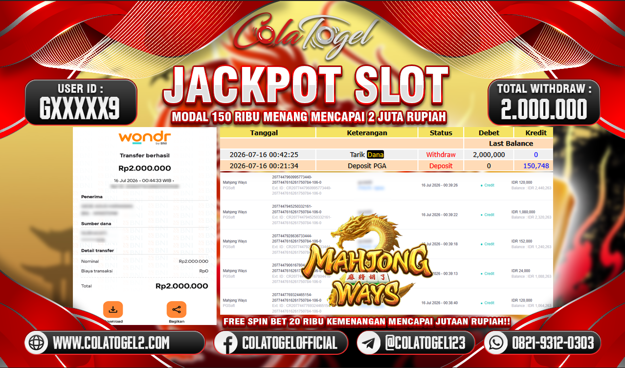 JACKPOT SLOT GACOR!!