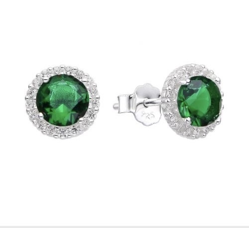 Zirconia redonda verde #00218