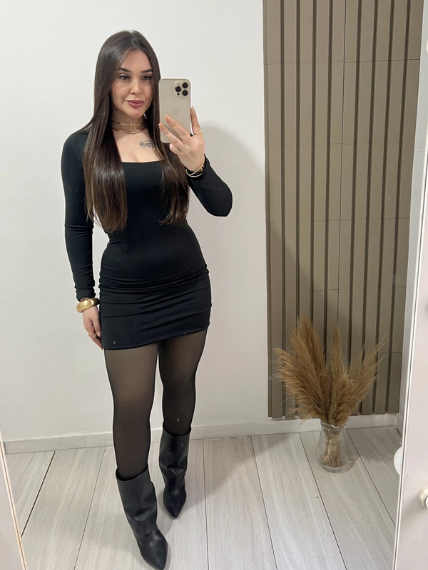 Vestido Suplex Manga Longa