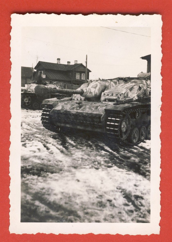 Panzer Sturmgeschütze Wintertarn Witogosch  Rußland Bereitstellu