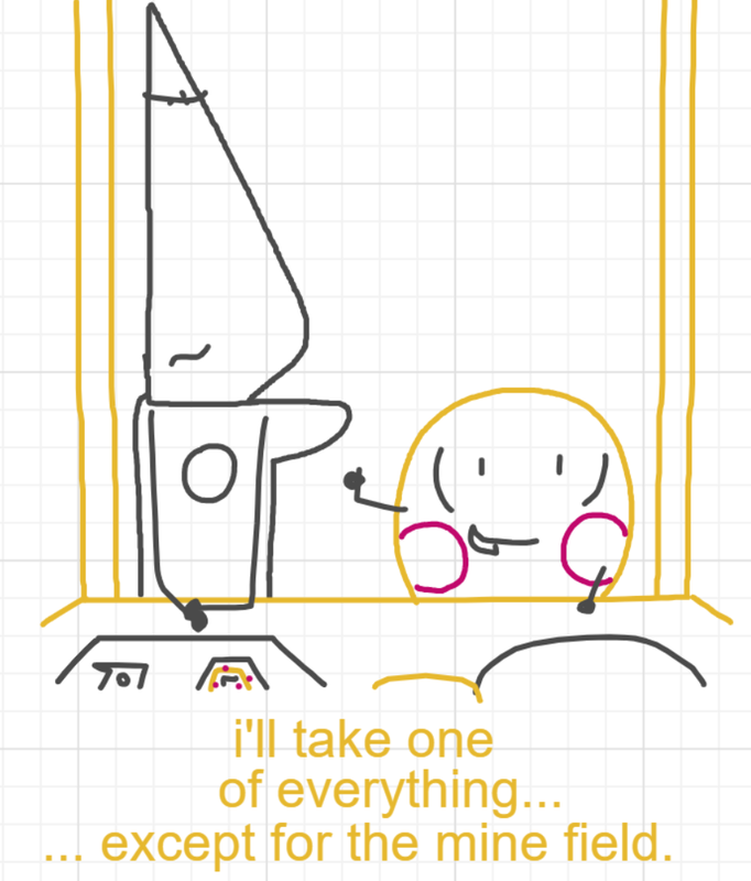 A panel from The Prime Number Few, episode eight of the Board Boards object show by Furretwalk/WalkingFurret.
