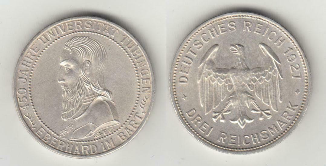 Monedas Conmemorativas de la Republica de Weimar y la Rep. Federal de Alemania 1919-1957 - Página 8 1927-3RM