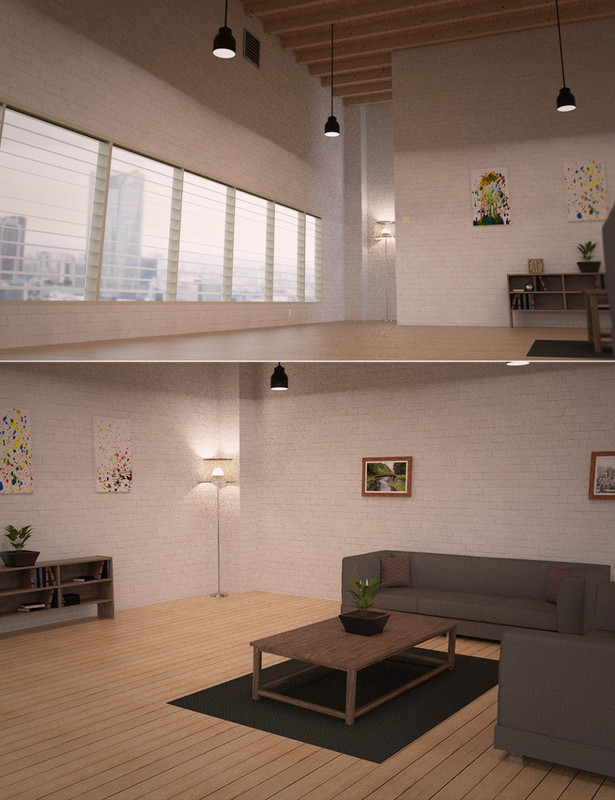 Loft Interior Living Room