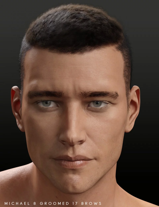 Bold Brows Fibermesh For Genesis 8 Males