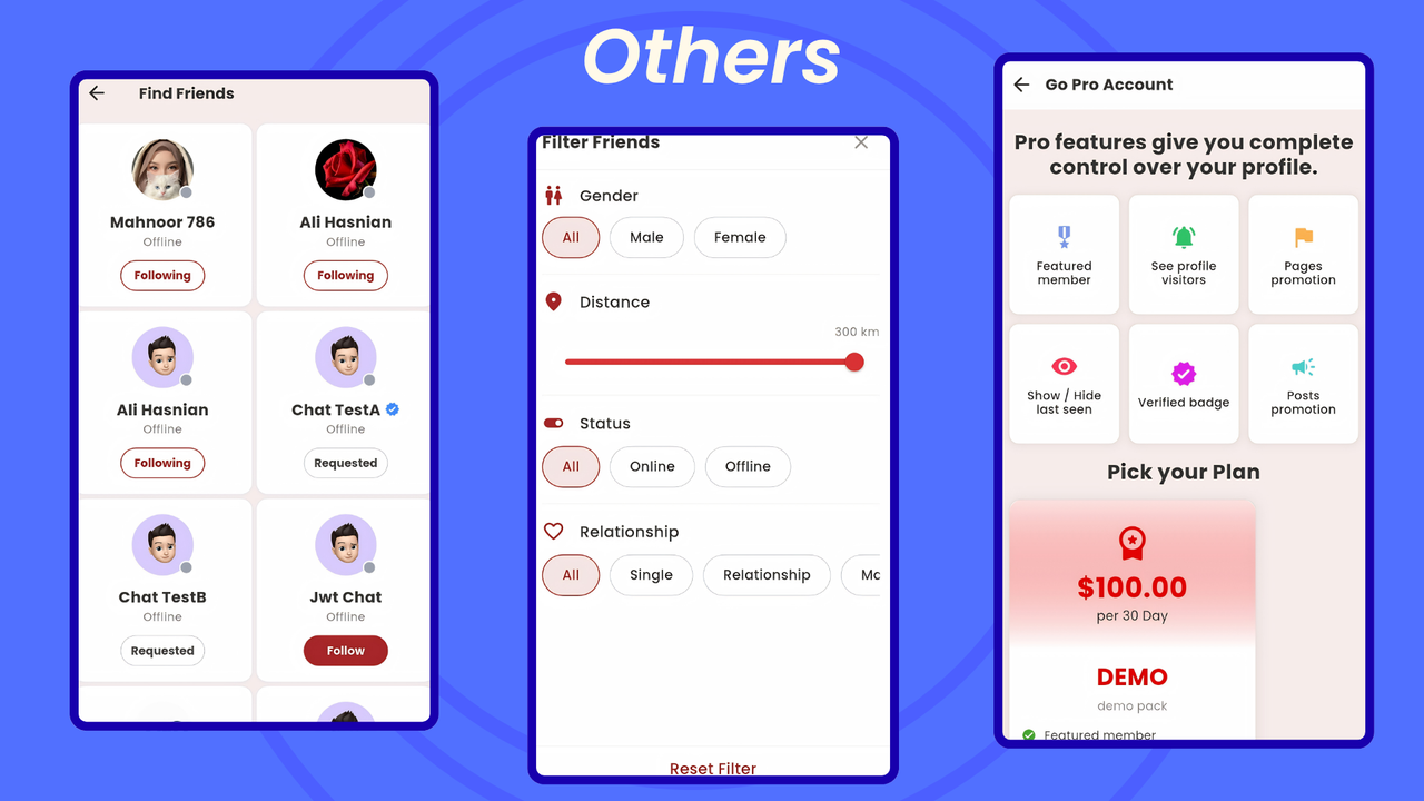 Expeazzy | Flutter Messenger Timeline Mobile App for Sngine