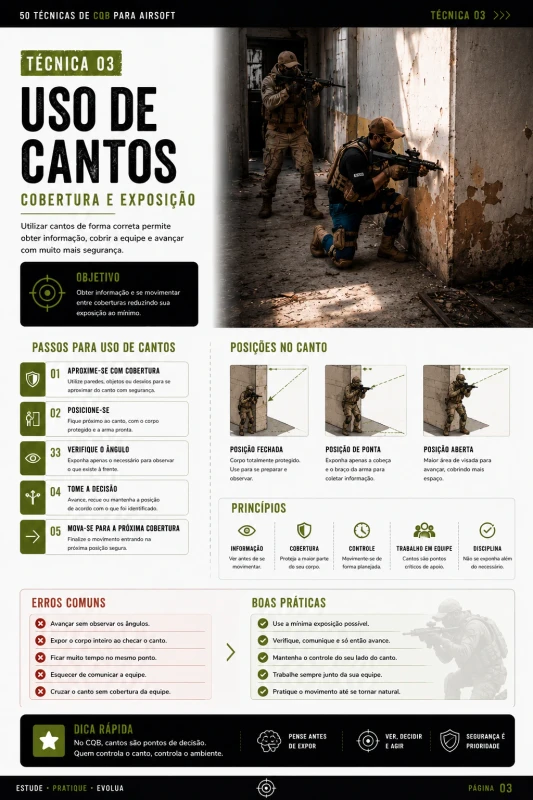 Página do guia 50 Técnicas de CQB para Airsoft