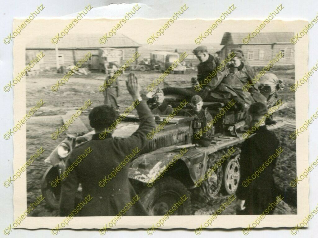Foto, Generalmajor Helmuth Schlömer im Sdkfz, Pretschistaja, Rus