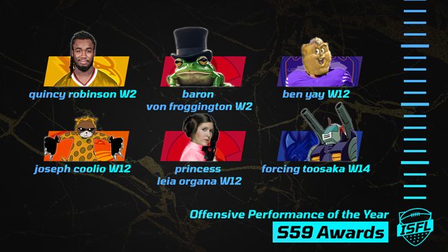 025 ISFL offensive performance of the year NOM