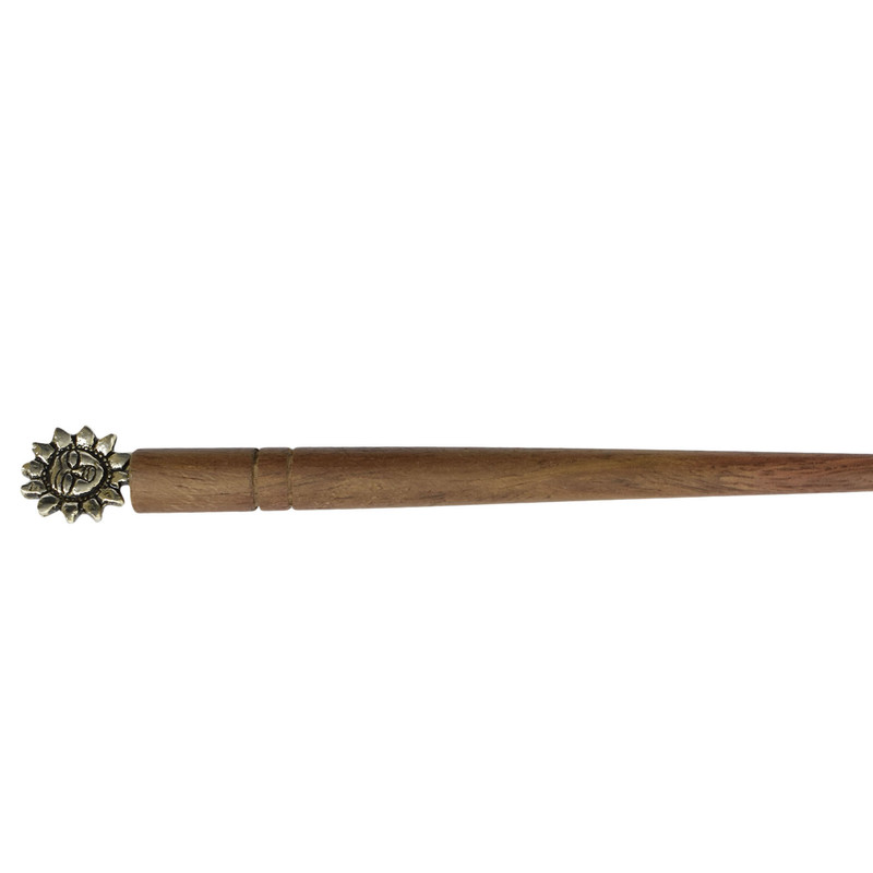Women Juda Hair Pin Wood & Metal Handmade Beautiful Design Traditional Stick Pin - Picture 37 of 40