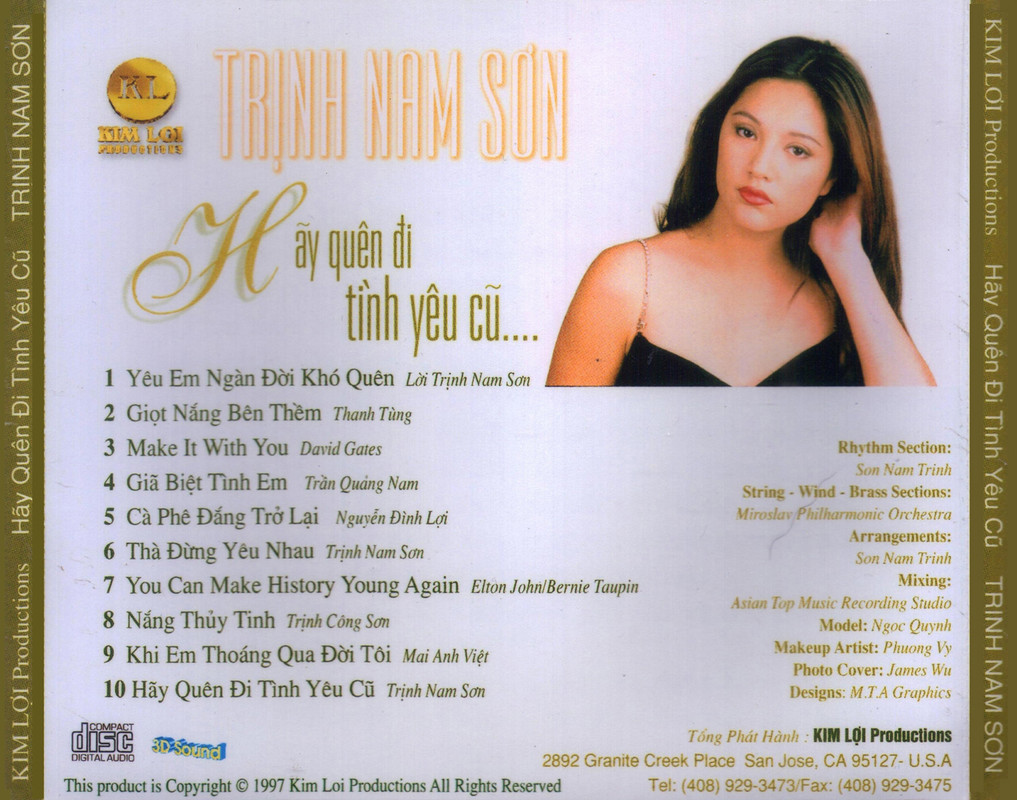 Trinh Nam Son - Hay Quen Di Tinh Yeu Cu (back)