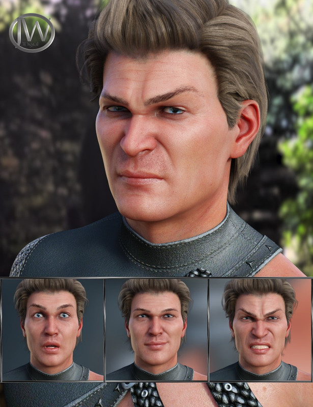 Courageous - Expressions for Genesis 8 Male and Elios 8 Courageous - Expressions for Genesis 8 Male and Elios 8
