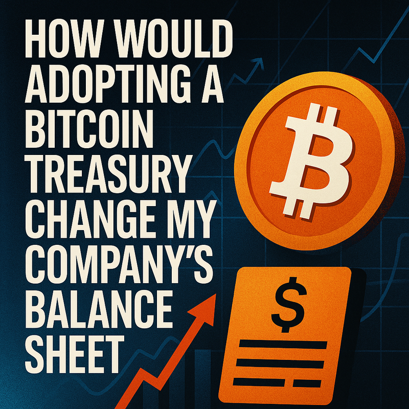 How would adopting a Bitcoin treasury change my company’s balance sheet