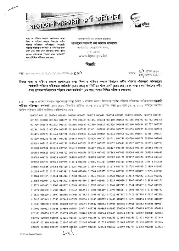 BPSC-Non-cadre-Written-Exam-Result-2023-PDF-1