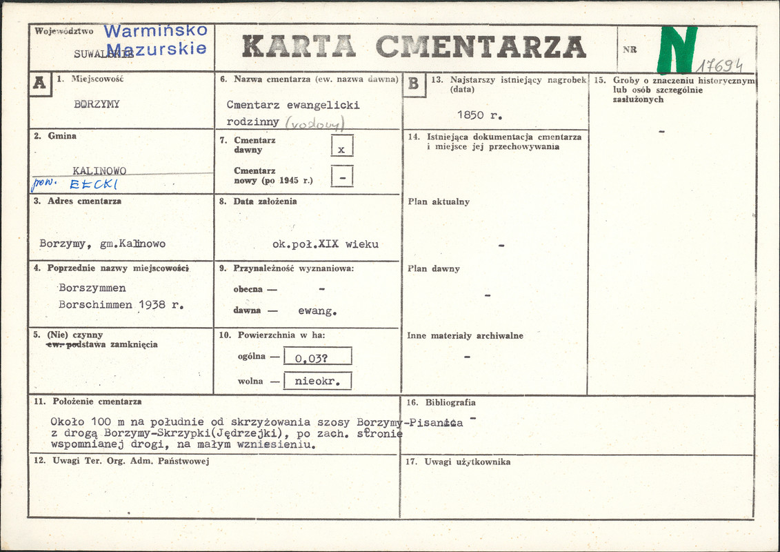 Borzymy (niem. Borszymmen, 19361938 Borschymmen, 19381945 Borschimmen