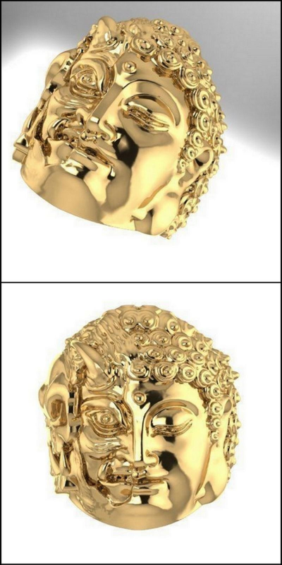 Ring Buddhism and devil – 3D Print Model