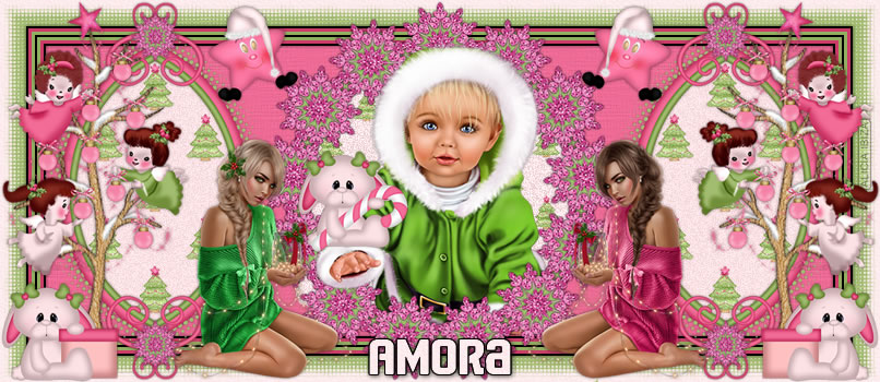 Christmas Pinck Green amora