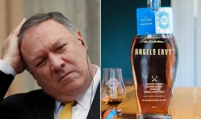 Pompeo se bebió costosa botella de Whisky del Departamento de Estado Pompeo se bebe costosa botella de Whisky