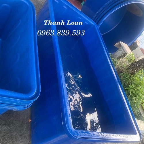 Thùng chữ nhật 1100L màu xanh, thùng nhựa 1100L nuôi cá, thùng nhựa làm bể bơi/ 0963.839.593 Ms.Loan Thung-nhua-dung-nuoc-nuoi-ca-lam-be-boi