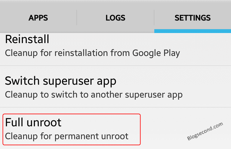 Menghapus Akses ROOT pada Aplikasi SuperSu
