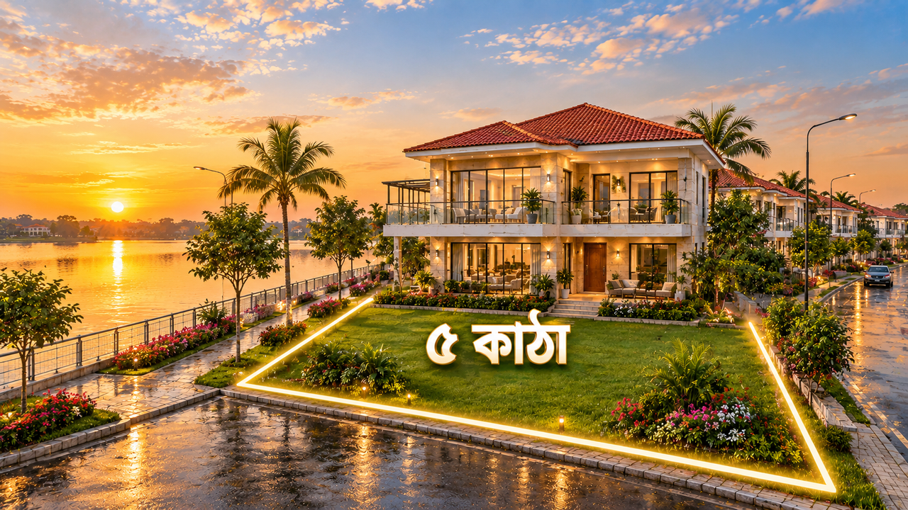 ৫ কাঠা লেক ভিউ ডুপ্লেক্স Zone