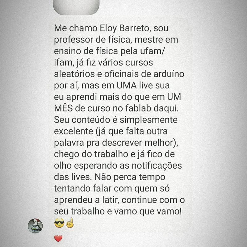 Depoimento de aluno 3