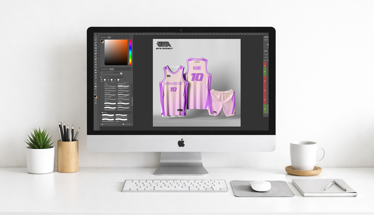 Designer working on jersey design