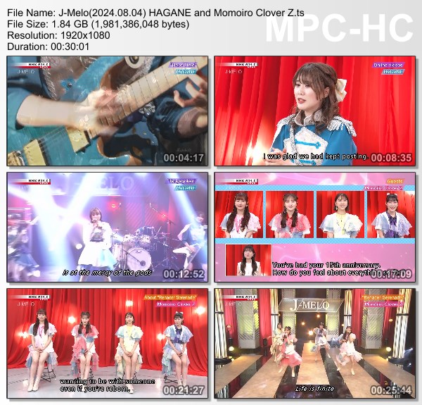 [TV-Variety] J-MELO – 2024.08.04 HAGANE and Momoiro Clover Z