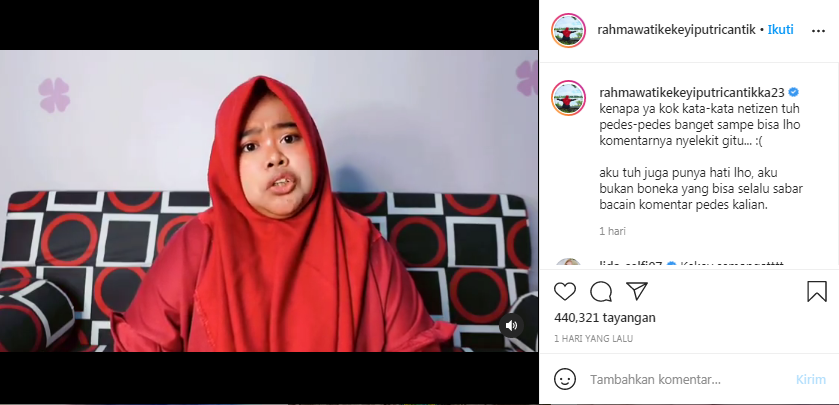 Kekeyi meluapkan amarahnya karena sering dinyinyiri netizen