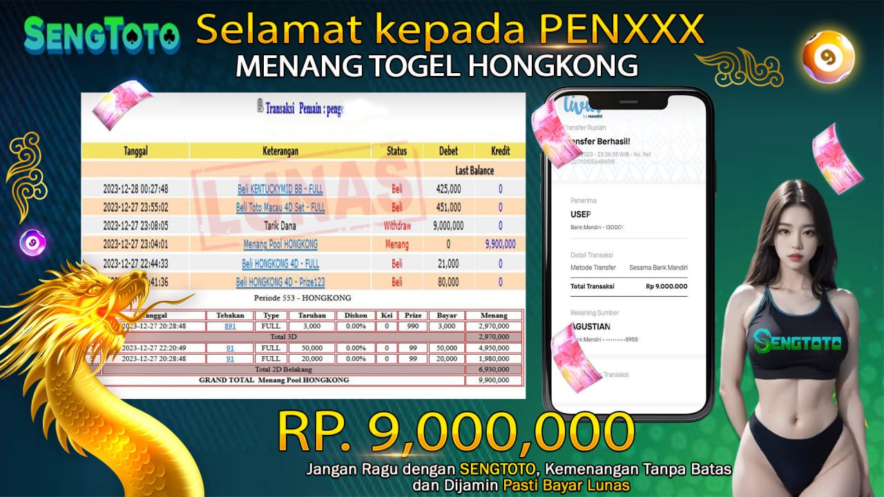 BUKTI PEMBAYARAN TOGEL HONGKONG