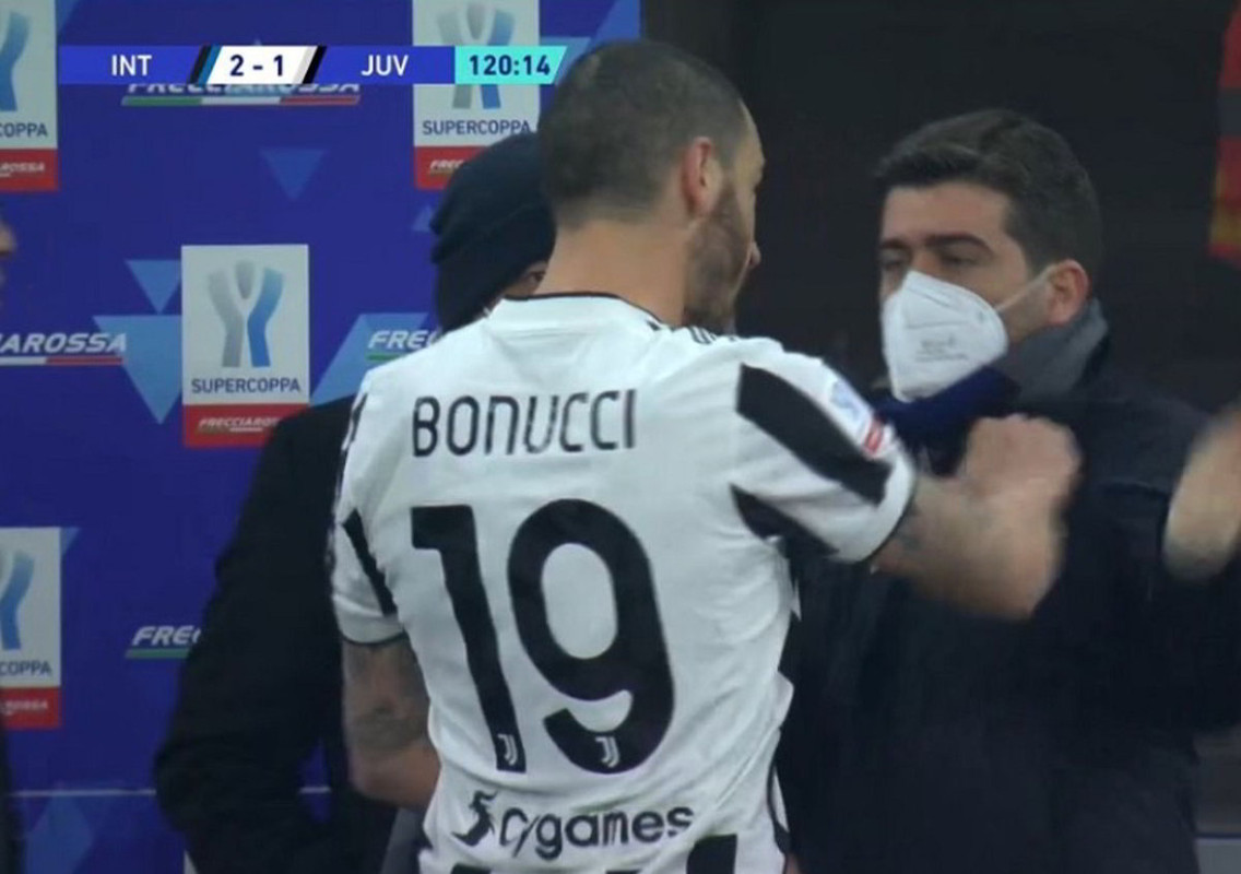 Bonucci (Juve) multato dopo alterco con Mozzillo dell'Inter