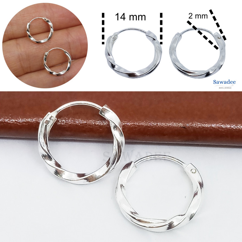 Orecchini A Cerchio In Argento Sterling 925 - Forma Cuore Aperto, 25mm, Per Donne E Ragazze