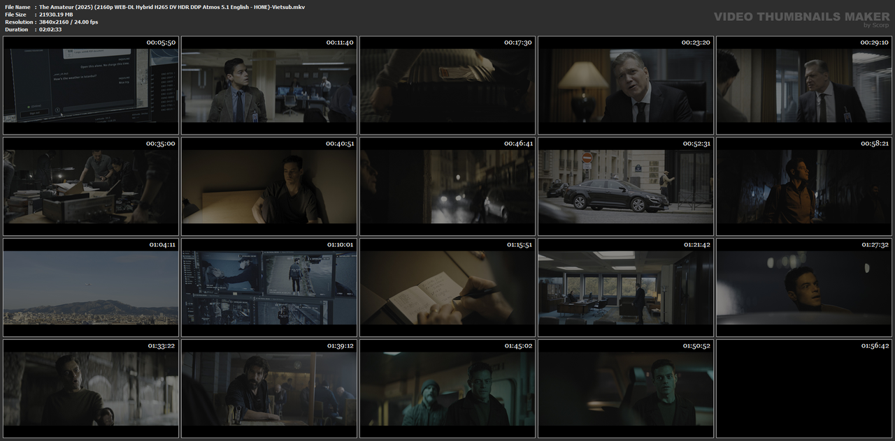 The Amateur (2025) (2160p WEB-DL Hybrid H265 DV HDR DDP Atmos 5.1 English - HONE)-Vietsub.mkv