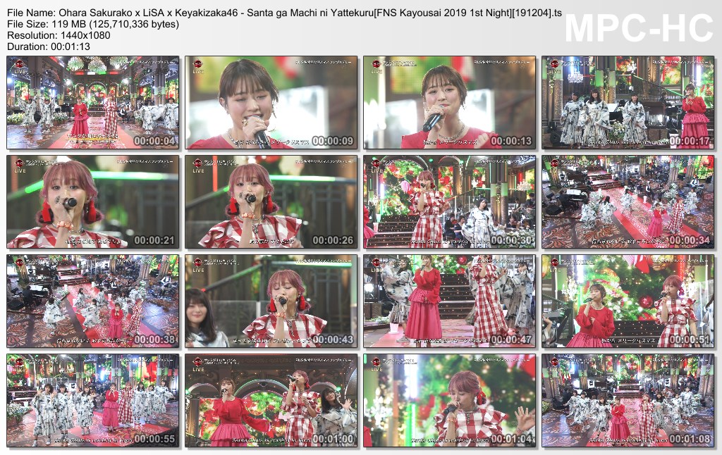 Ohara Sakurako x LiSA x Keyakizaka46 - Santa ga Machi ni Yatteku