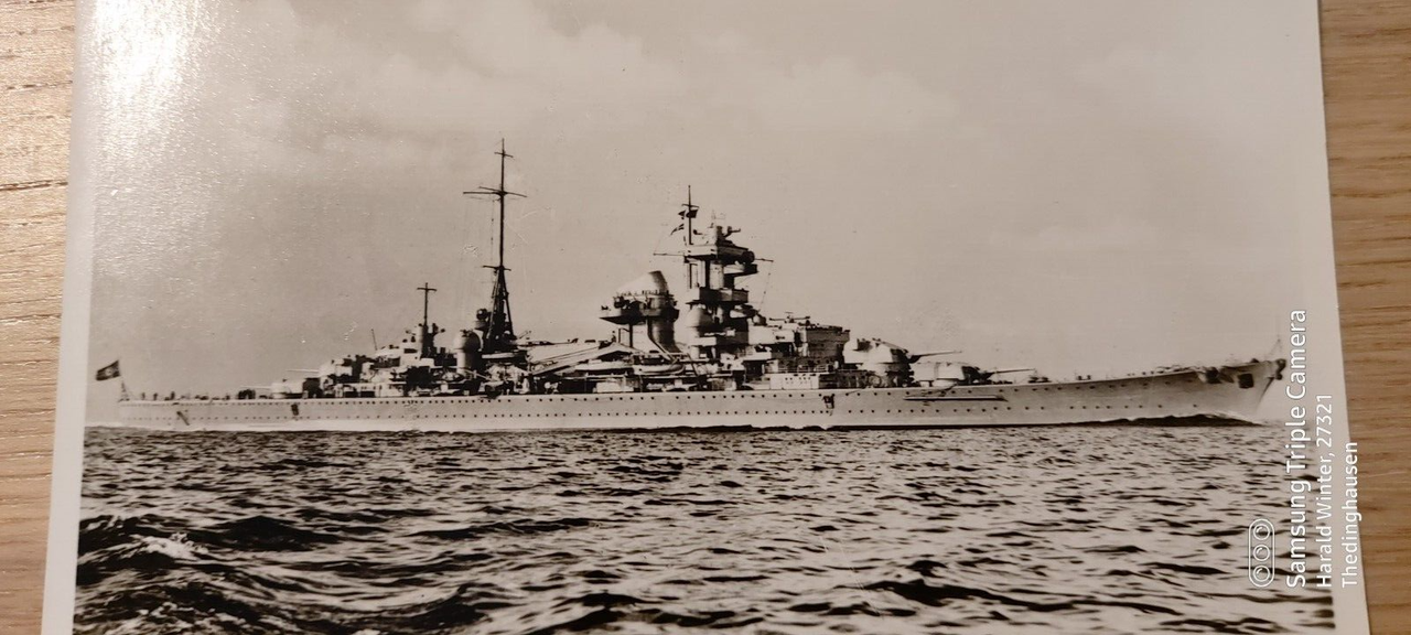 Postkarte Kriegsmarine Schwerer Kreuzer Blücher- ungel_