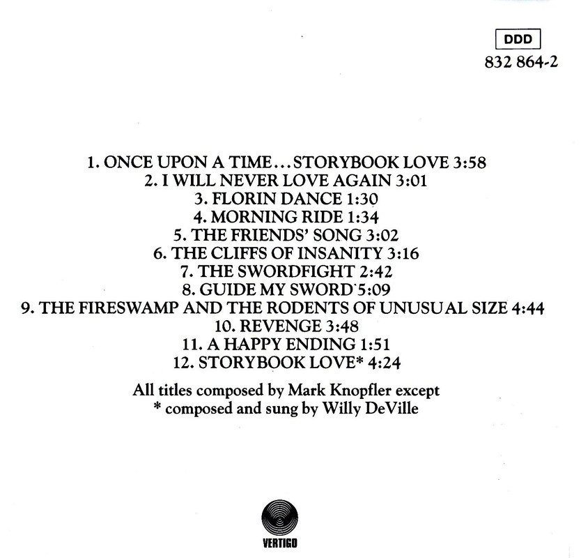 Portada - La Princesa Prometida. Mark Knopfler. Willy DeVille. BSO (1987) FLAC+MP3