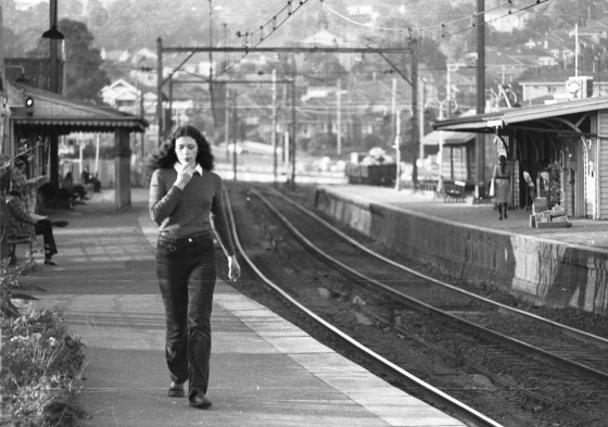 Deborah Stringer on West Ryde station, 1970