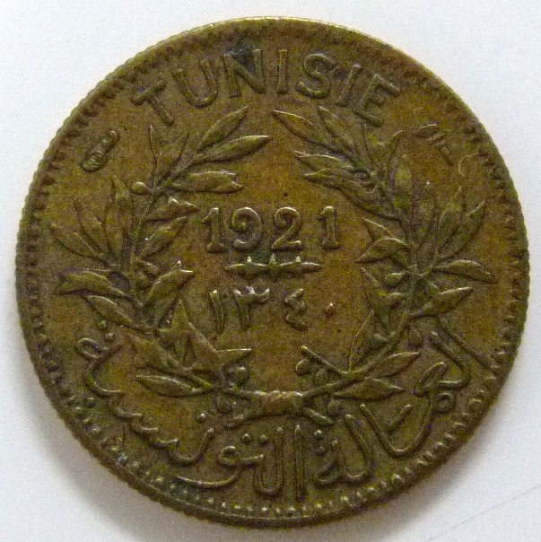 50 Céntimos de franco. Túnez (1921) TUN-50-C-ntimos-franco-1921-anv
