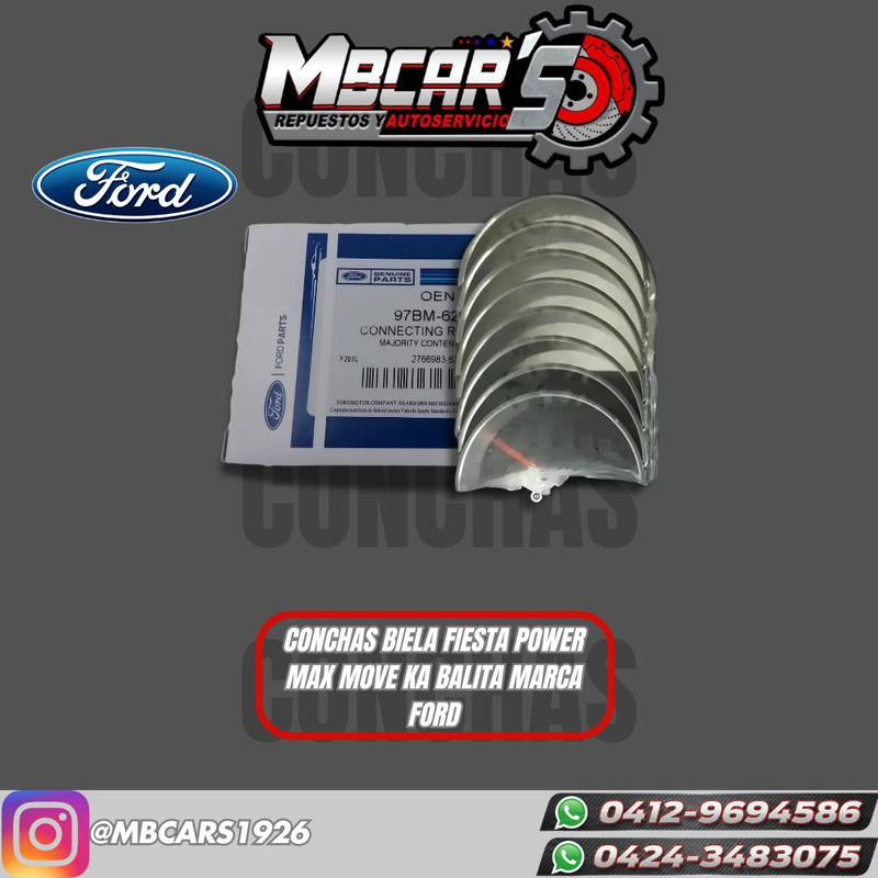 CONCHAS DE BIELA FIESTA POWER MAX MOVE /KA BALITA 1.6 