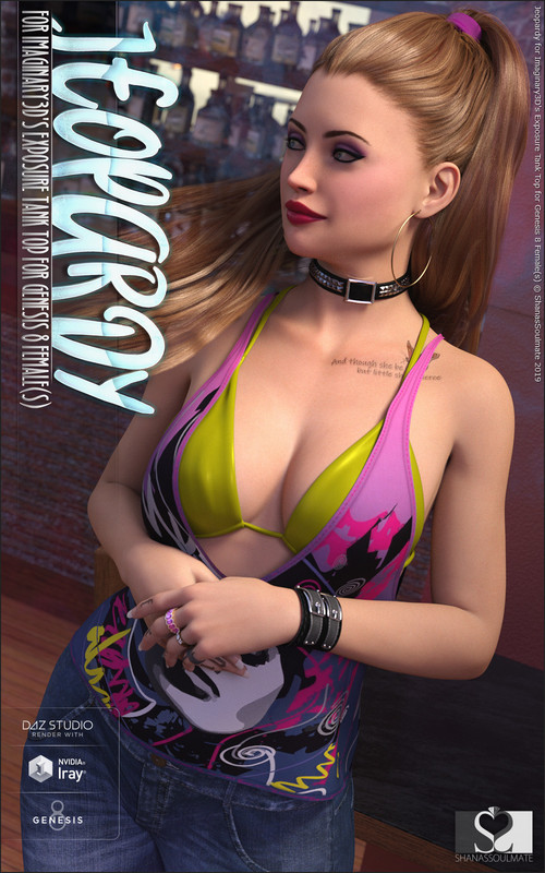 Jeopardy for dForce Exposure Tank Top for Genesis 8 Female