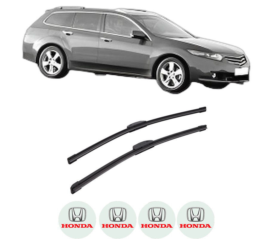Set stergatoare auto HONDA ACCORD VIII Estate (CW) din 2008-2015, pentru parbriz auto, 2 bucati, Bosch Aerotwin Retrofit, din cauciuc siliconat rezistent, 4 Stickere Auto HONDA