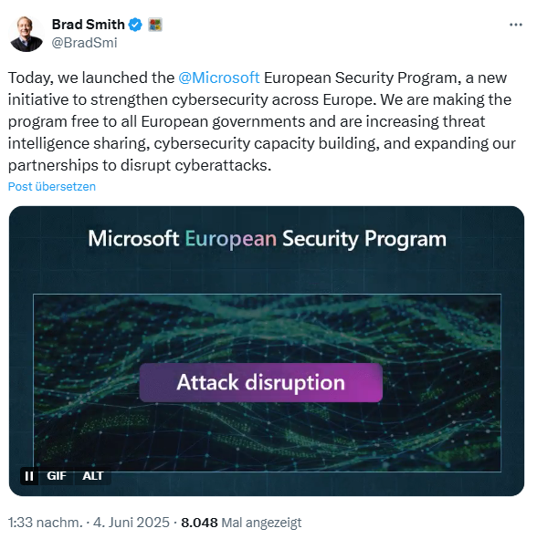 Microsofts "European Security Program"