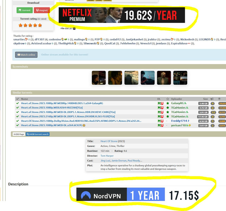 Ads on https torrentgalaxy to r ublockorigin